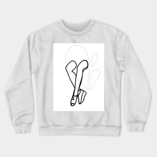 Minimal Line Drawing Female Legs Crewneck Sweatshirt